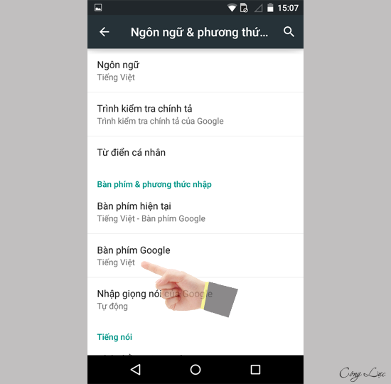 chọn b&agrave;n ph&iacute;m tiếng Việt